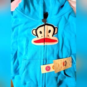 Small paul cotton frank hoodie blue zip coat jacket infant 18M boy girl toddler